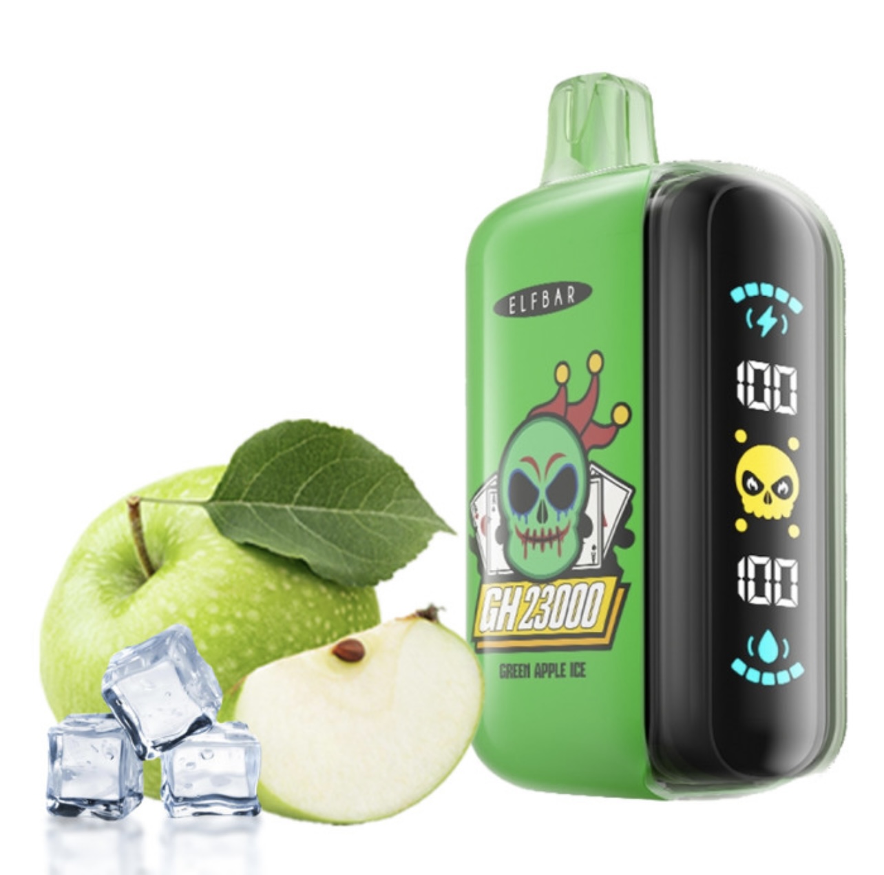 ELF BAR GH 23000 Green Apple lce (Зелёное яблоко с холодком)